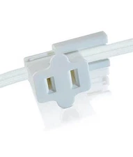 White Female SPT-1 In-Line Socket Gilbert Plug Vampire Plug Quick Plug