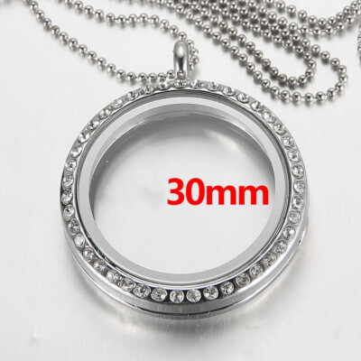 30MM Crystal Floating Charms Living 