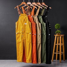 Couples Overalls Jumpsuit Casual Bib Pants Coverall Romper Straight-leg Trouser