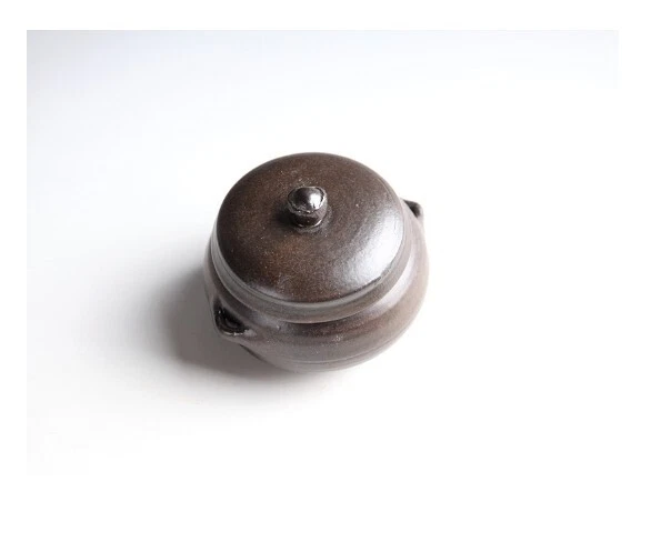 Rustic Onggi Mini Salt Jar Traditional Salt Container