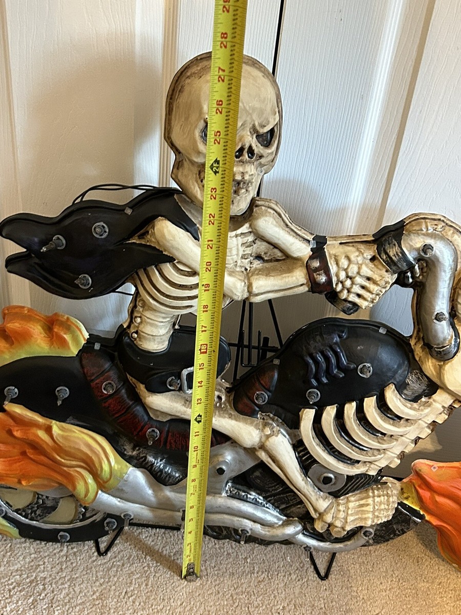 【 Halloween Sale 】No.696　カスタムボールペン　スケルトン Huge Halloween Skeleton On Motorcycle Riding Bike Lights Up
