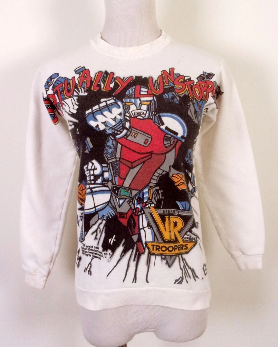 vintage 90s Freeze VR Troopers 1994 AOP Sweatshirt Double Sided TV 