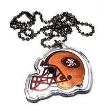 SAN FRANCISCO 49ERS NFL FOOTBALL METAL DOG TAG 21" CHAIN NEW OLD STOCK    