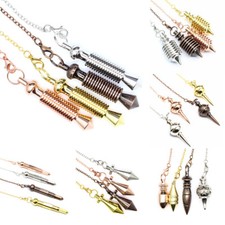 Colgante de péndulo de metal para collar cono de radiestesia pirámide péndulo amuleto Reiki