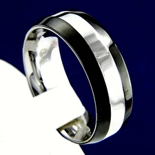 Wedding Band Stainless Steel Men's Engagement Anniversary Ring
