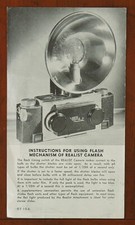 WHITE STEREO REALIST FLASH INSTRUCTIONS/29426