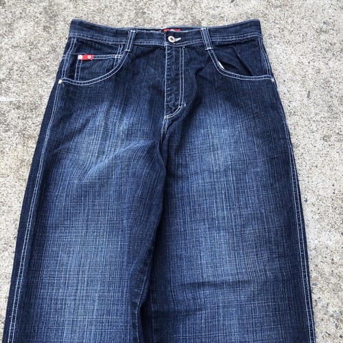 VTG Southpole Jeans Mens 34x32 Blue Baggy Red Tab Wide Leg Y2k Skater Hip Hop - Picture 2 of 16