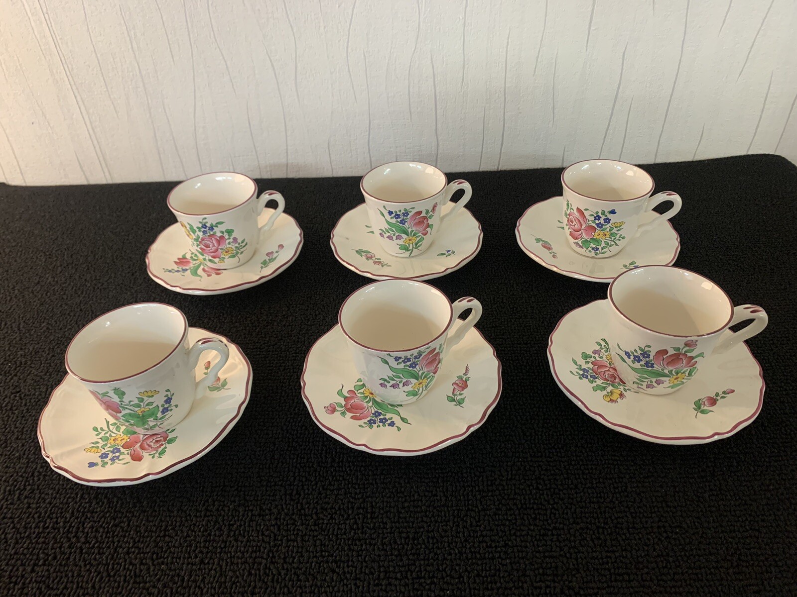 Lunéville Ceramic Coffee Set 12 Pieces (Lot Price)