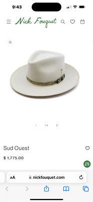 Brand new Nick Fouquet hat, never worn. Size 6 7/8 $2025 Nick Fouquet Fedora Hat Bleeding Sun NWT Size 7 (56  main image 2