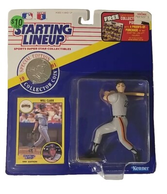 1991 WILL the thrill CLARK San Francisco Giants Starting Lineup +coin