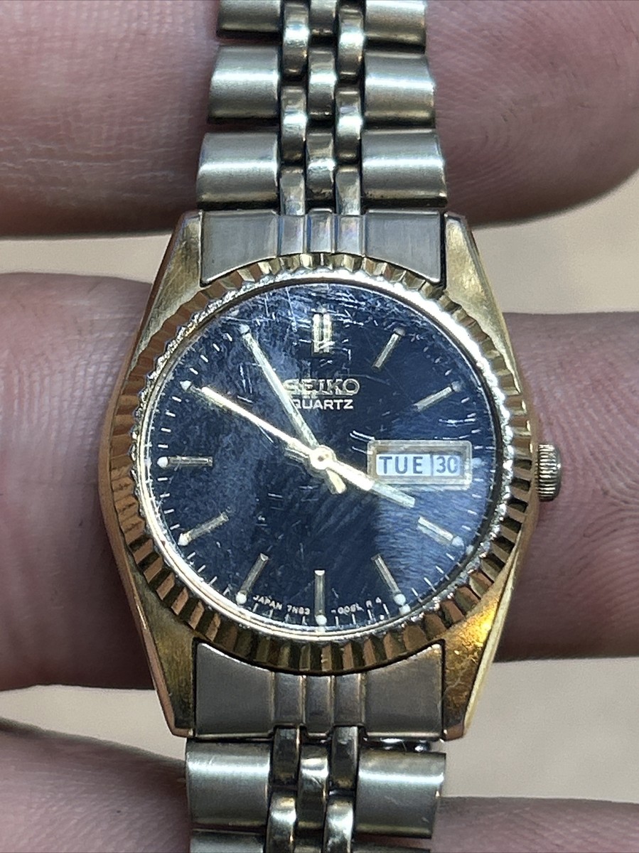 VINTAGE SEIKO LADIES TWO TONE STAINLESS WATCH 7N83 0049 | eBay