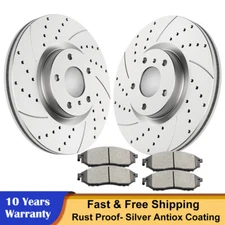 Front Drilled Brake Discs Rotors Ceramic Pads For Infiniti G37 SEDAN Pads Brakes