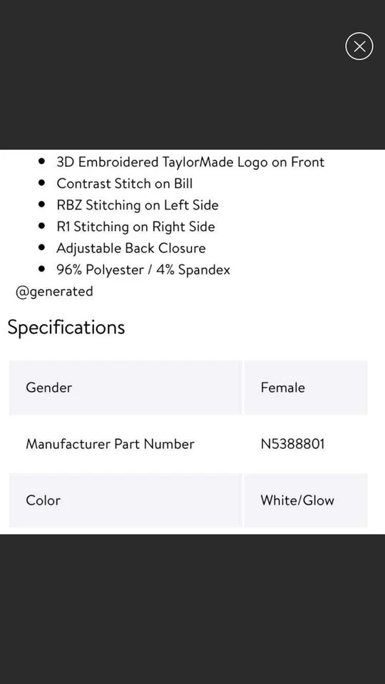 Sombrero/gorras de golf Taylor Made Foto 4 de 4