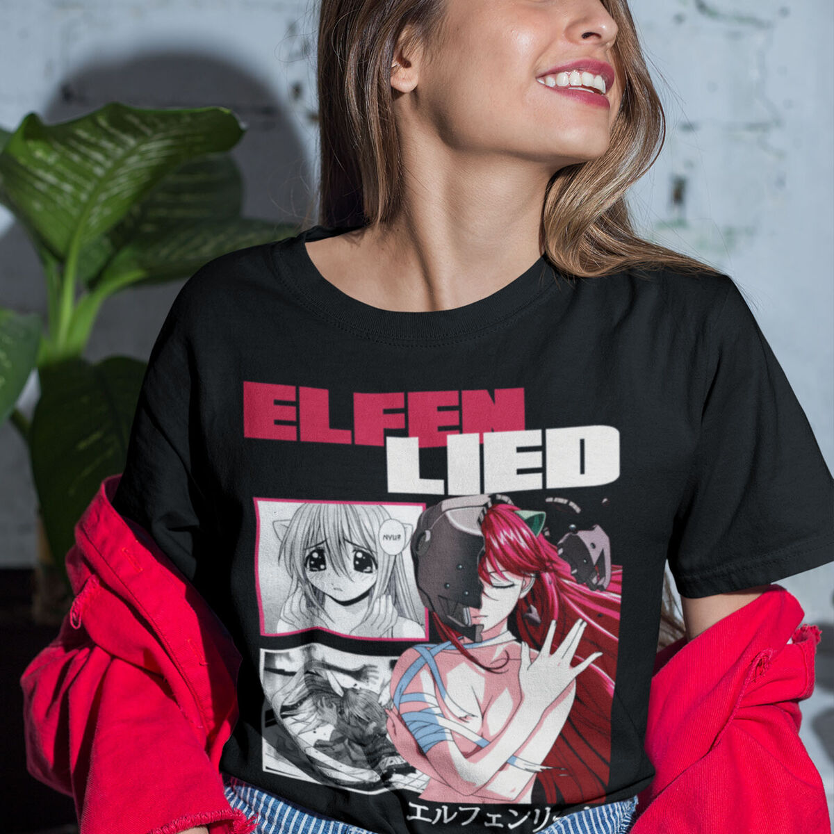Elfen Lied T-shirt Lucy Nyu Kaede Anime Girl Manga T-shirt Elfen Lied T-shirt Lucy Nyu Kaede Anime Girl Manga T-shirt