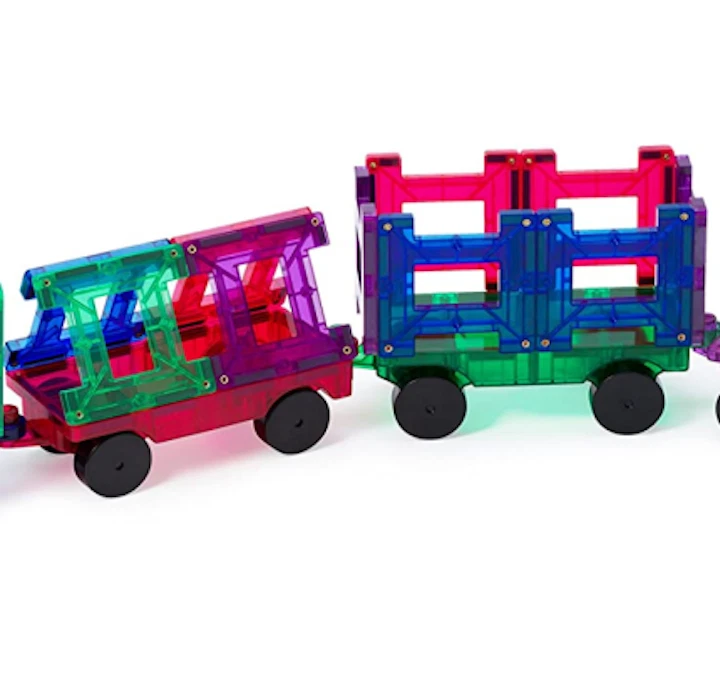 Magnetic Toys 100 Pcs Magnet Building Tiles 3D Magnetic Building Blocks Set - Image 4 of 4