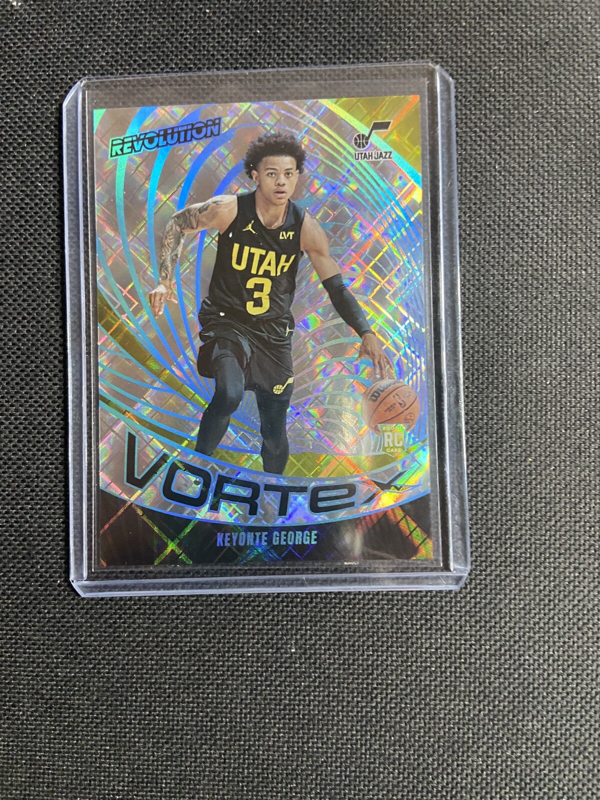 2023-24 Panini Revolution Keyonte George Vortex Cosmic RC /99 #20 Utah Jazz