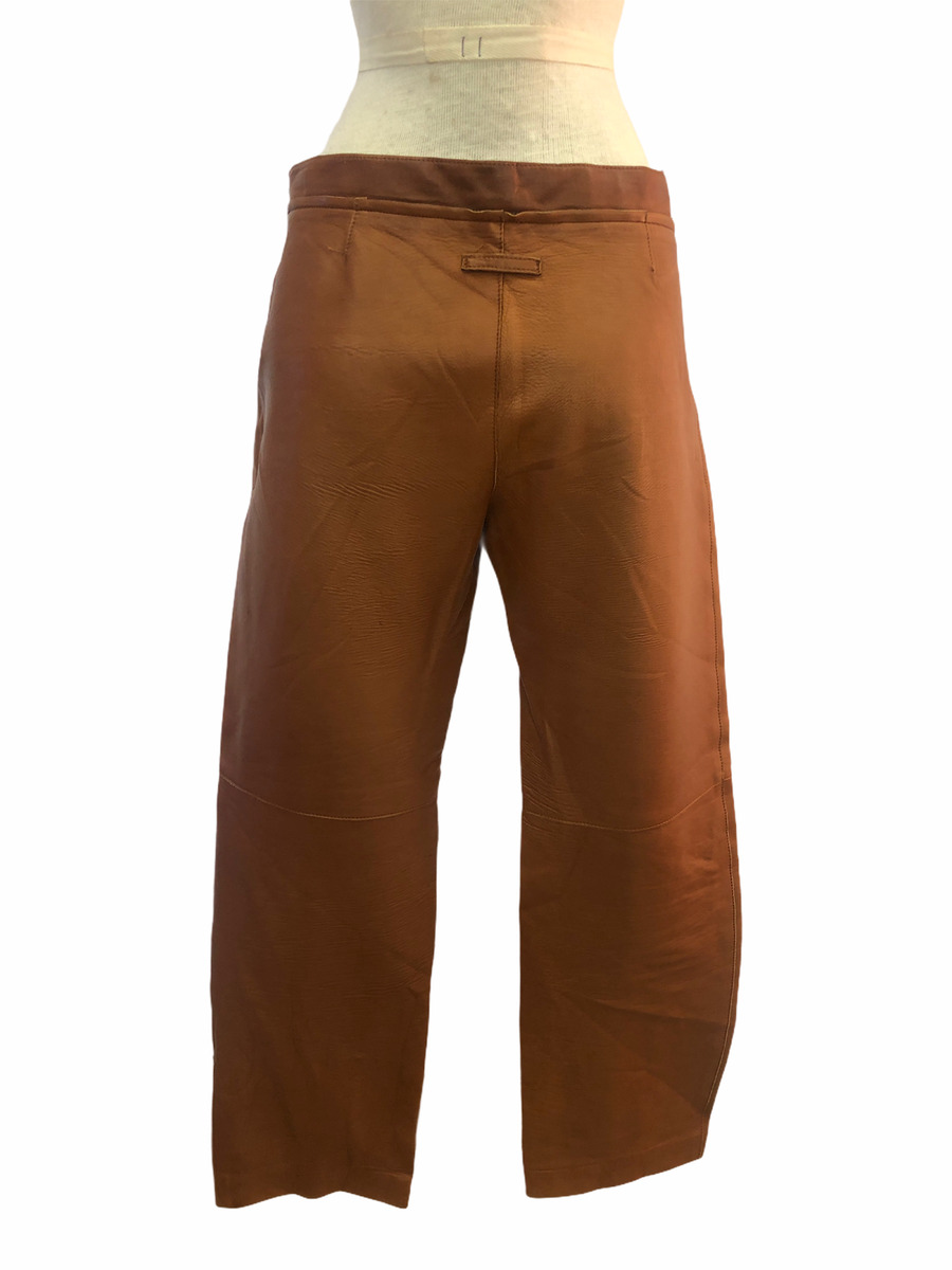 Vintage Jean Paul Gaultier Femme Brown Leather Pants | eBay