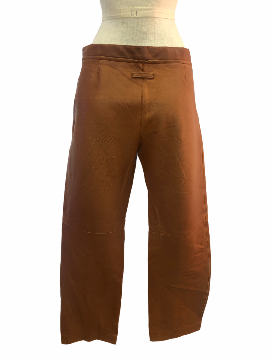 Vintage Jean Paul Gaultier Femme Brown Leather Pants | eBay