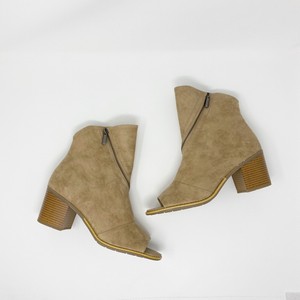 white mountain open toe booties