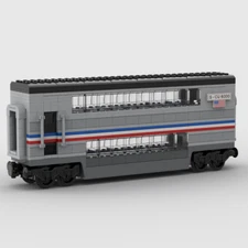 LEGO Double Decker Commuter Train Car CUSTOM Kit, MOC.  100% NEW LEGO Pieces.