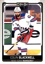 2021-22 O-Pee-Chee #166 Colin Blackwell NEW YORK RANGERS
