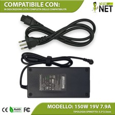 Alimentatore compatibile con Asus G73jw G74 G74s G75vw-dh72 150W 19V 7,9A