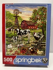 ⭐ BARNYARD ANIMALS - 500 PIECE SPRINGBOK PUZZLE SIZE 18" X 23.5" COMPLETE