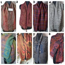 Kashmir Handmade Jamavar Scarf ~ Featherlight Scarves ~ 100% Cashmere Pashmina