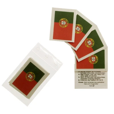 TATTOODRUCKER 10 x Portugal Tattoo Fahnen Set EM 2021 - Portugal temporary Tattoo (10)