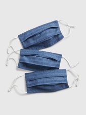 GAP Adult Unisex Full-Coverage Accordion Mask 3-Pack 100 Cotton