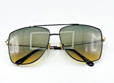 Tom Ford Sunglasses Reggie TF838 01B Black Aviator Frame Brown Gradient Lens New