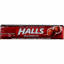 6 Pack Halls Triple Soothing Action Cough Drops, Cherry, 9 Ct