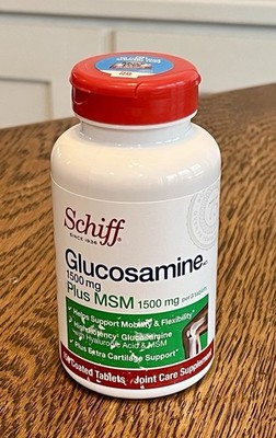 Schiff Glucosamine 1500mg Plus MSM Brand New Sealed Container.