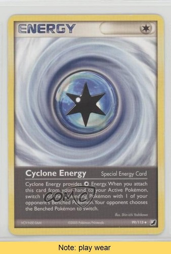 Cyclone Energy Pokemon EX Unseen Forces #99 2005 READ 2f4