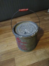 Vintage Frabill’s Full Floating Min-O-Life Galvanized Minnow Bait Bucket