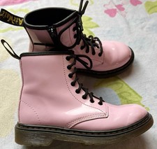 Dr. Doc Martens Girls' Pale Light Pink Boots 1460 J US Size 2 READ DESCRIPTION