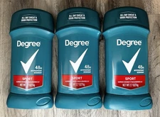 Degree Men Original Protection Sport Antiperspirant Deodorant 2.7oz Lot of 3