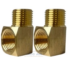 2 Pack 1/2" NPT Brass Street Elbow 90 Degree Pipe Thread Fitting Male Female