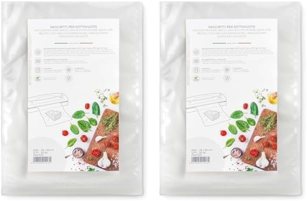 Sacchetti Sottovuoto 25x35 Professionali - 50 Buste per Cottura e Gelo