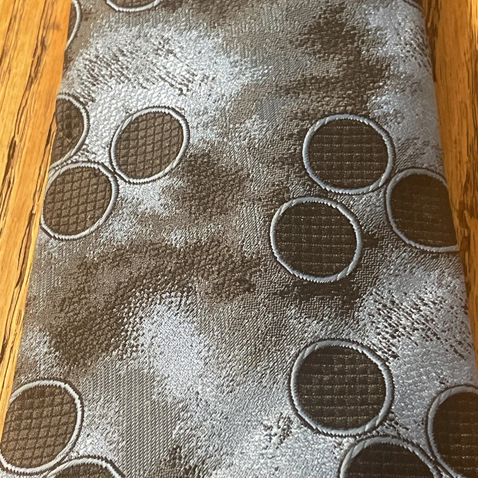 复古 60 年代 70 年代 St. Leger 聚酯宽领带迪斯科 Mod 复古蓝色圆圈 — 第 4/4 张图片