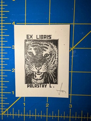 Ex Libris Palasthy By Sos Zsigmond (Artist) bookplates signed