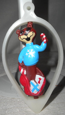 SUGAR BEAR Christmas Ornament 1995 Post Golden Crisp Cereal Prize Glows 4'' Tall