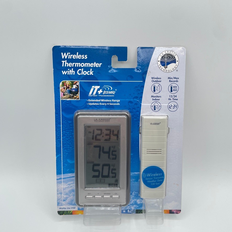 La Crosse Technology Wireless Thermometer with Clock Model Weather One 9160 IT photo
