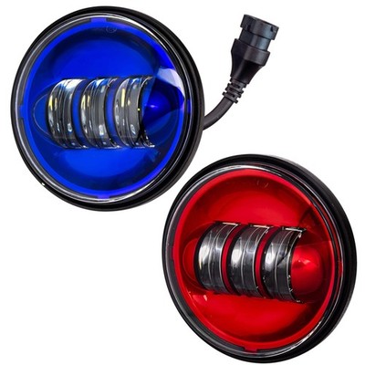 Eagle Lights Color Matched 4.5'' Red & Blue LED Passing Lamp Kit Harley-Davidson