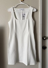MANGO Strapless Short White Dress, Medium Size 6