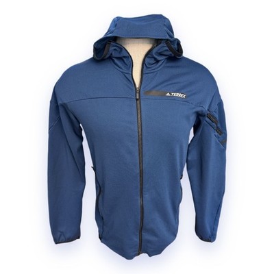Adidas TERREX Climaheat Warm Dry Hoodie Full Zip Jacket Men's Small Blue  BS2530