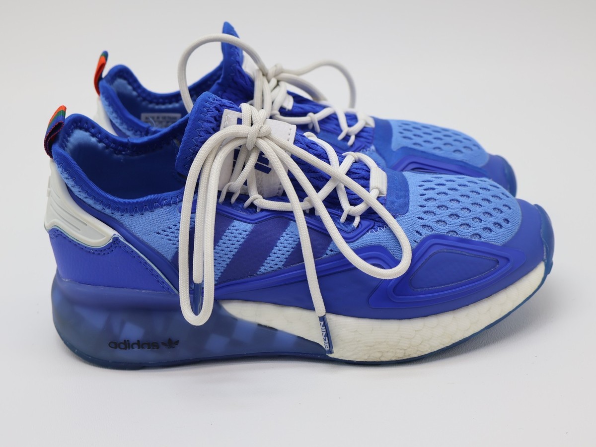 Blueサイズ２５ Adidas Ninja ZX 2K Boost JR Boys FZ1885 Royal Blue Off White