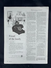 Magazine Ad* - 1954 - AT&T / Bell System - Friend of the Family