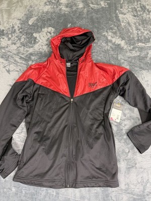 Everlast Mens Black & Red Full-Zip Hooded Jacket Size S NWT