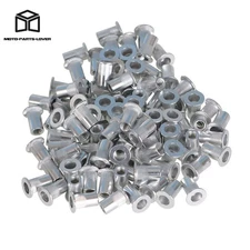 100 Pcs 8-32 UNC Aluminum Flange Nutserts Rivet Nut Rivnut Nutsert